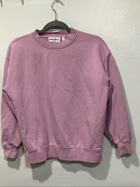 Main Story Unisex Purple Lavender Oversized Sweatshirt Long Sleeve Size 10